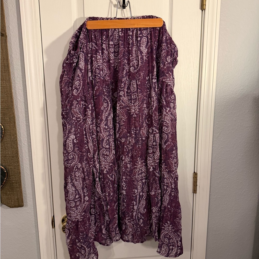 White Stag Purple Paisley Maxi Skirt